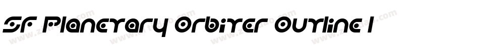 SF Planetary Orbiter Outline Italic字体转换